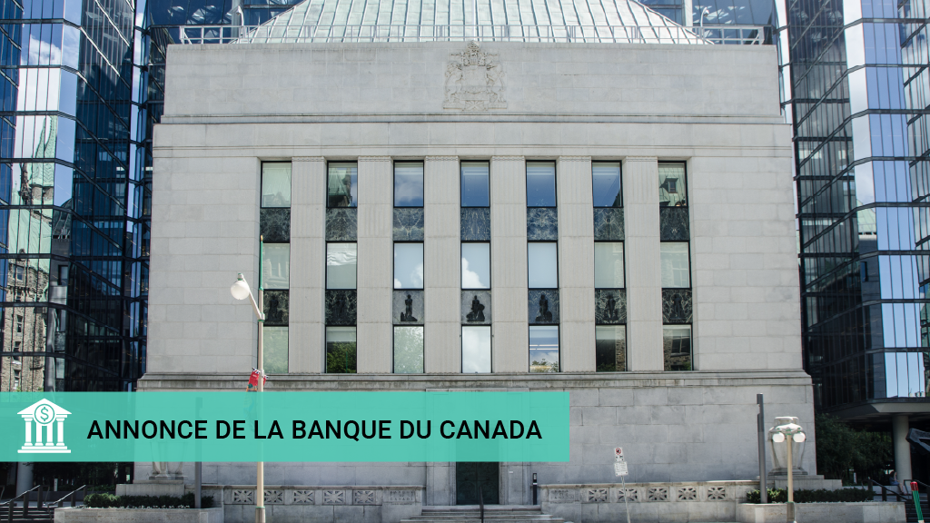 Façade de la Banque du Canada en été