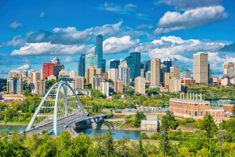 Vue du centre-ville d'Edmonton, Alberta, Canada.